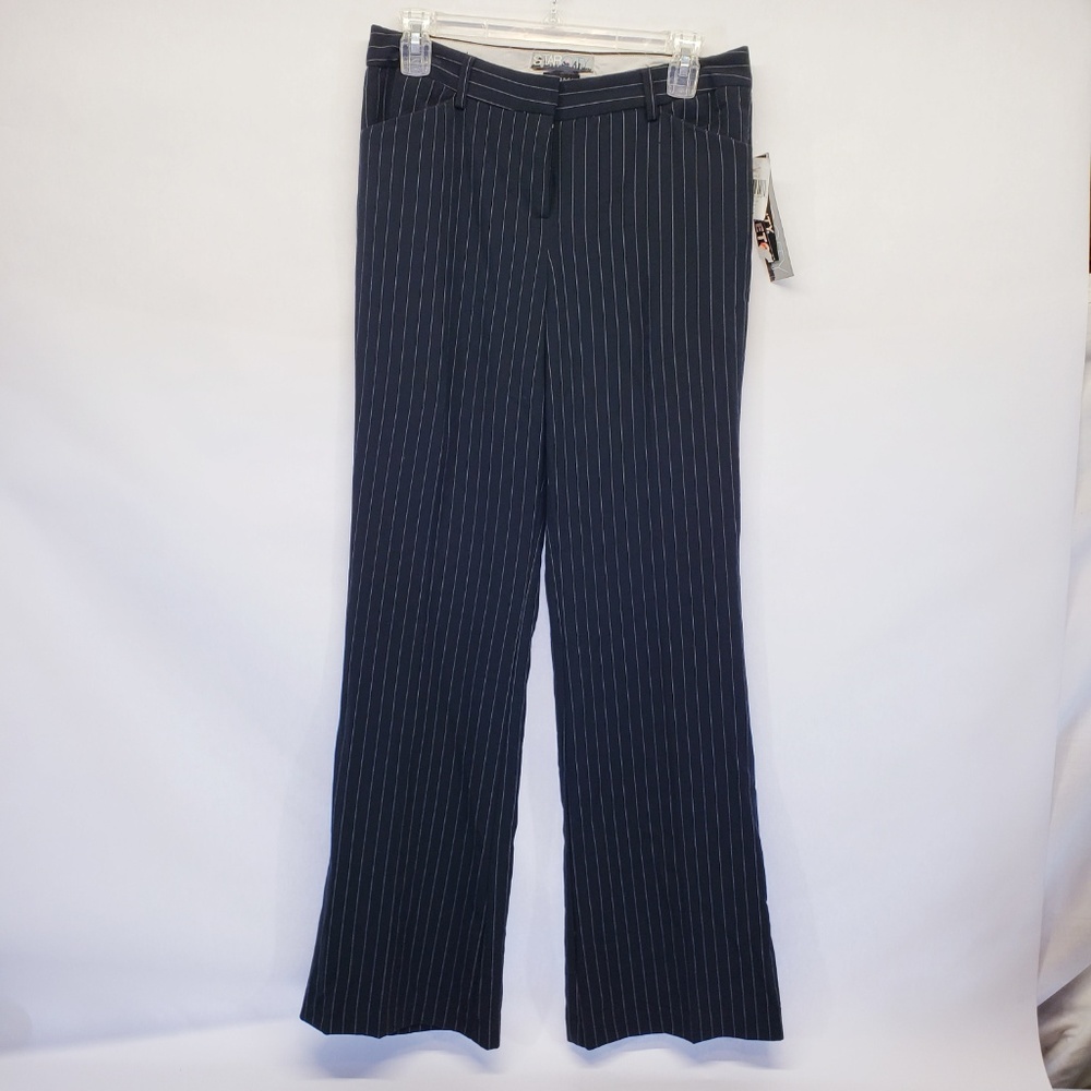 Star City Stretch Black Pinstripe Dress Pants